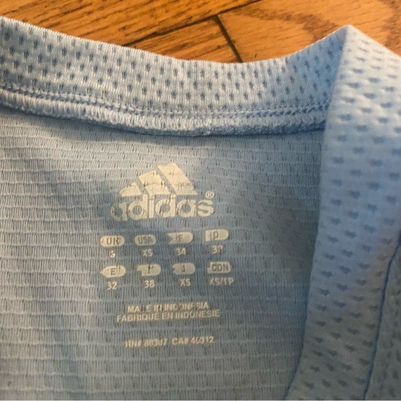 LIGHTLY WORN XS ADIDAS LONG SLEEVE BABY BLUE - Picture 3 of 4